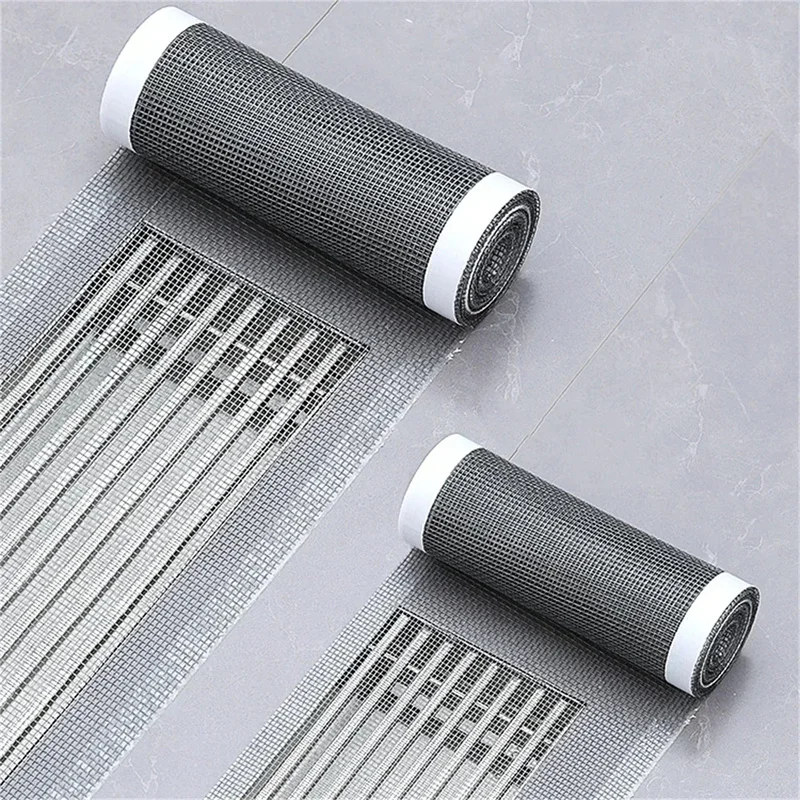 Sink Drain Strainer - Cuttable Shower Drain Hair Catcher Self-Adhesive
