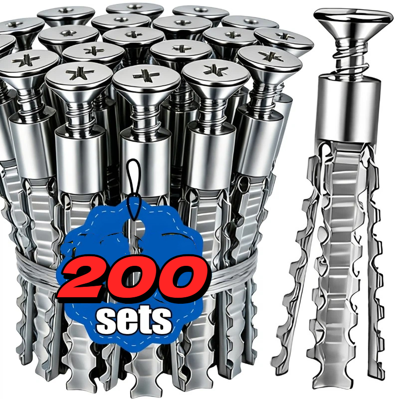 Drywall Anchor Screw - 6/8mm Expansion Pipe for Hollow Walls
