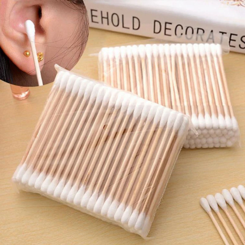 Wood Filler Stick - 100/500/1000Pcs Double Head Disposable Makeup Cotton