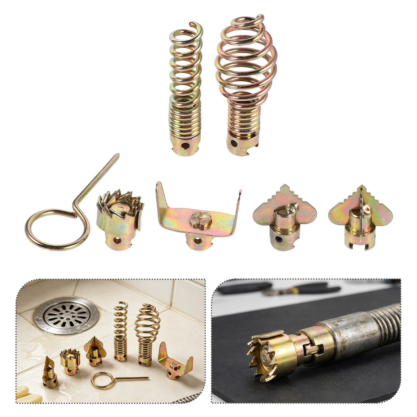 Plumbing Snake Drain - 7Pcs Drain Snake Cutter Key High