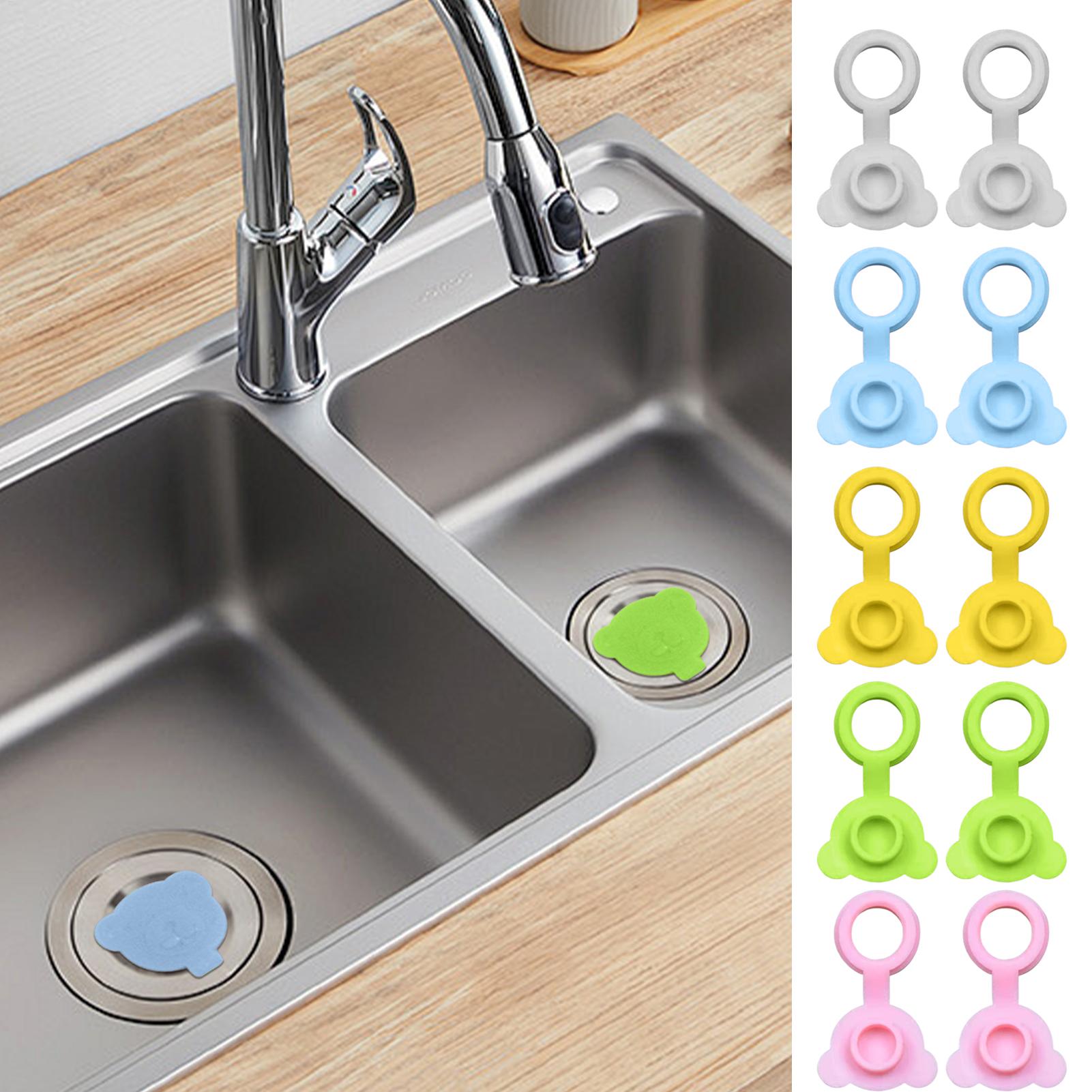 Sink Drain Strainer - 2Pcs Silicone Drain Stopper With Leakproof