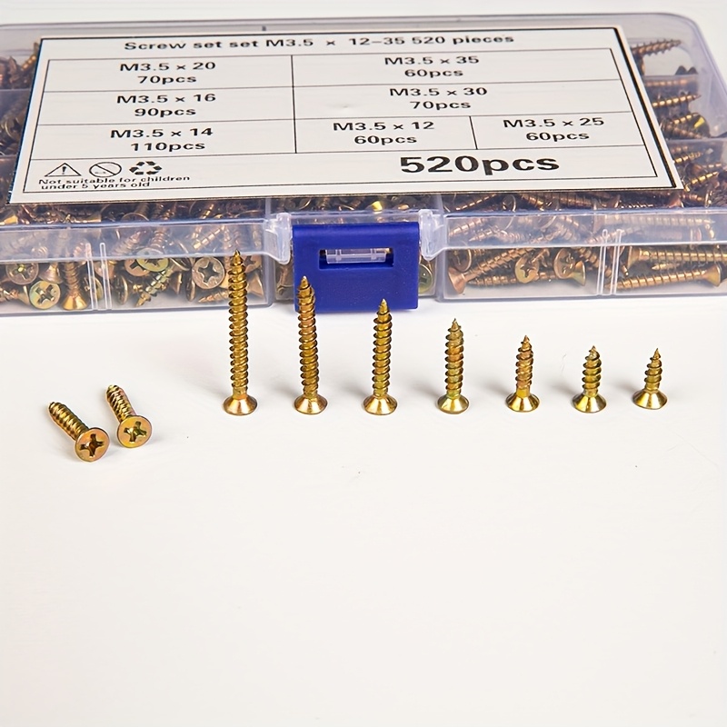 520pcs M3.5/12/14/16/20/25/30/ - đánh giá và giá Drywall Anchor Screw
