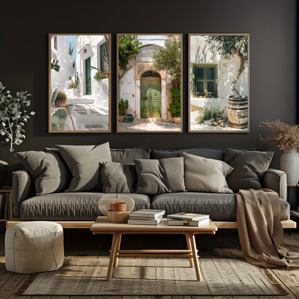 3pcs Frameless Canvas Painting - đánh giá và giá Wall Texture Spray
