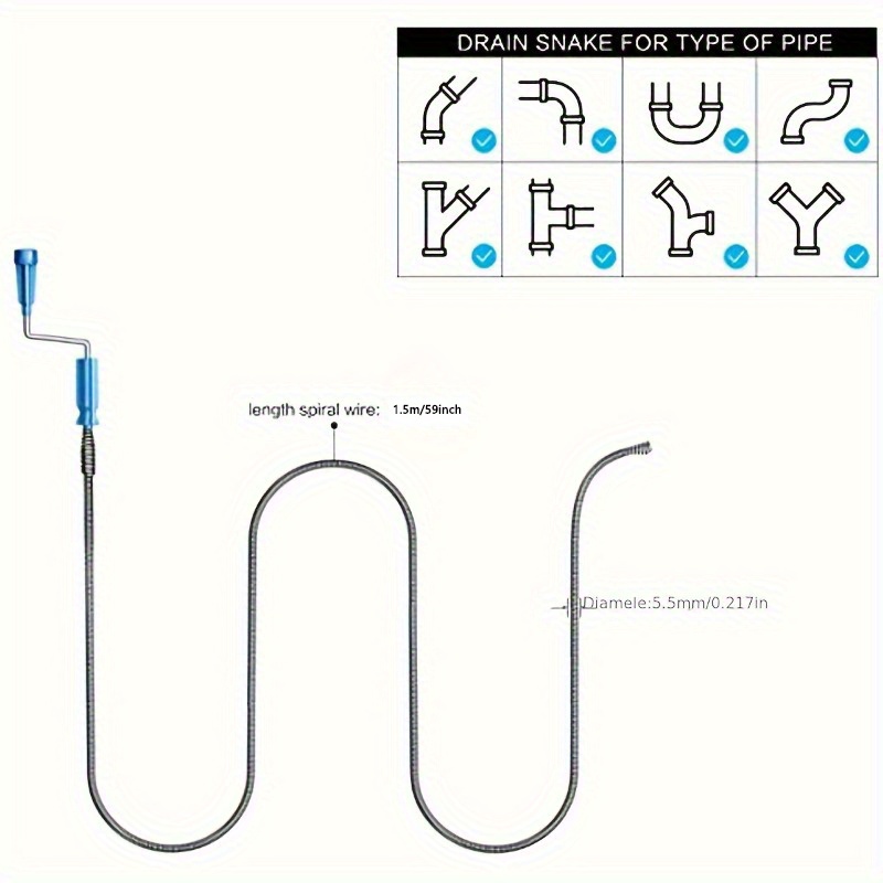 Telescopic Handle Flexible Ste - đánh giá và giá Plumbing Snake Drain