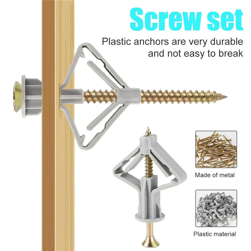 50/100pcs Butterfly Type Plast - đánh giá và giá Drywall Anchor Screw