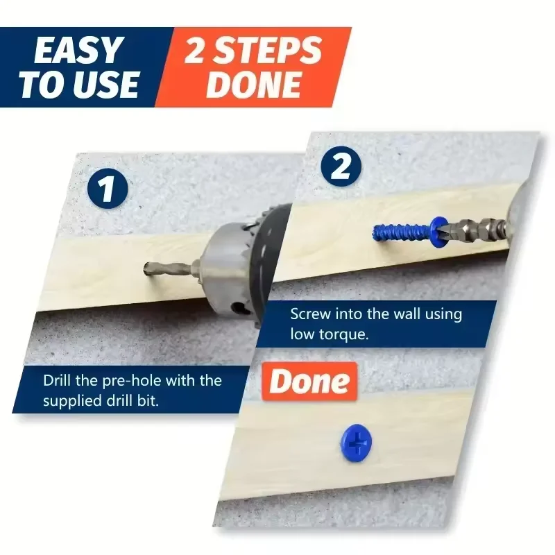 80pcs Blue Concrete Screws 3/1 - đánh giá và giá Drywall Anchor Screw