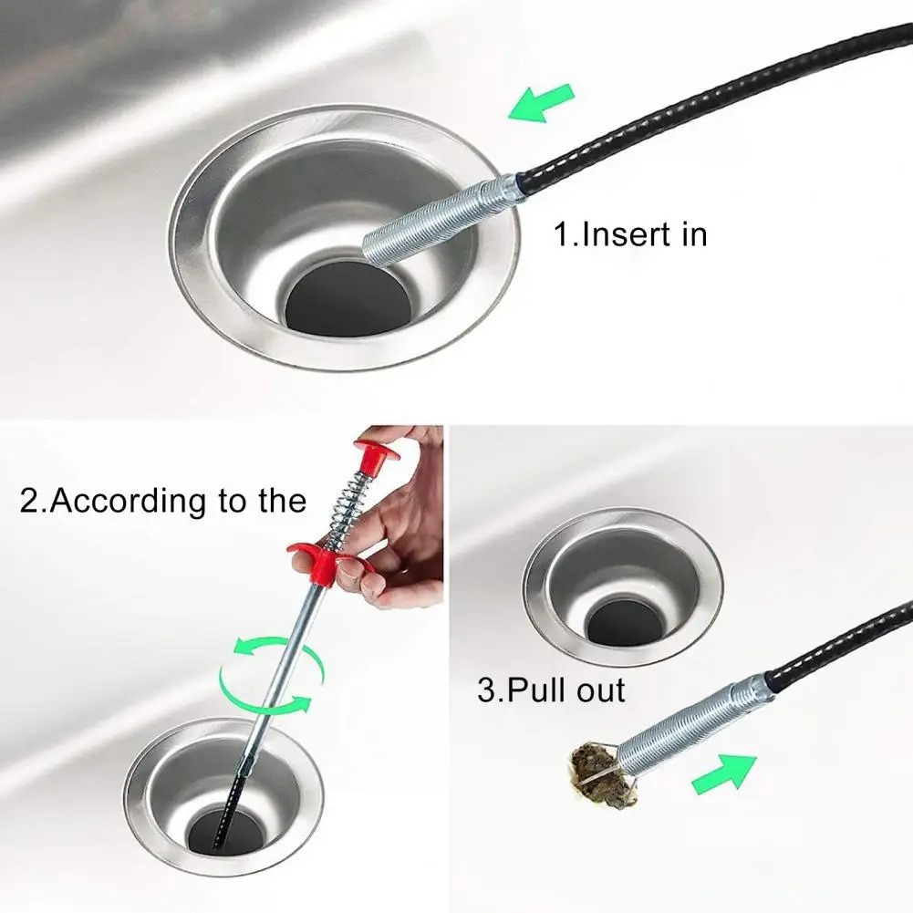 Flexible Spring Snake Drain Pi - đánh giá và giá Plumbing Snake Drain